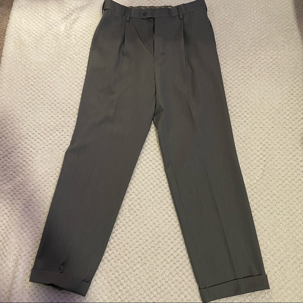 Saddlebred Men’s Suit Pants. Gray